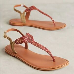 Anthropologie Jasper Jeera metallic speckled sandals